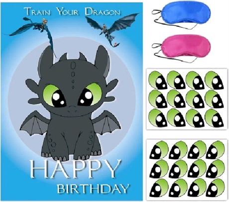 TK Auctions - How to Train Your Dragon Party Supplies Decorations, Pin ...