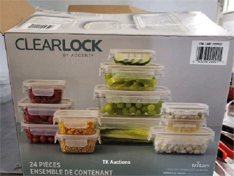 TK Auctions - ClearLock Food Storage 20-piece set