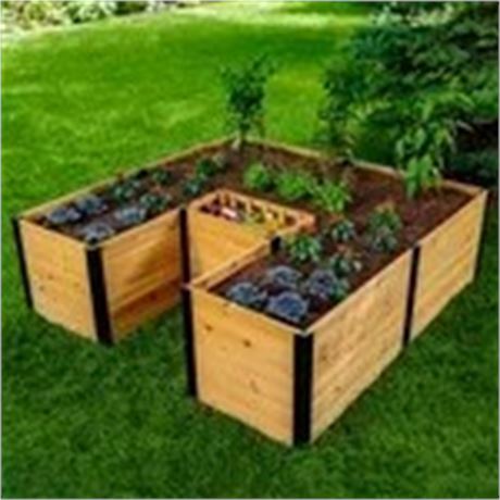 Window Compost Bed TK Auctions - Vita Mezza 6 ft. × 6 ft. Keyhole Composting Garden Bed