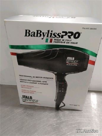 TK Auctions - BABYLISS PRO CERAMIC HAIR DRYER MADE IN ITALY